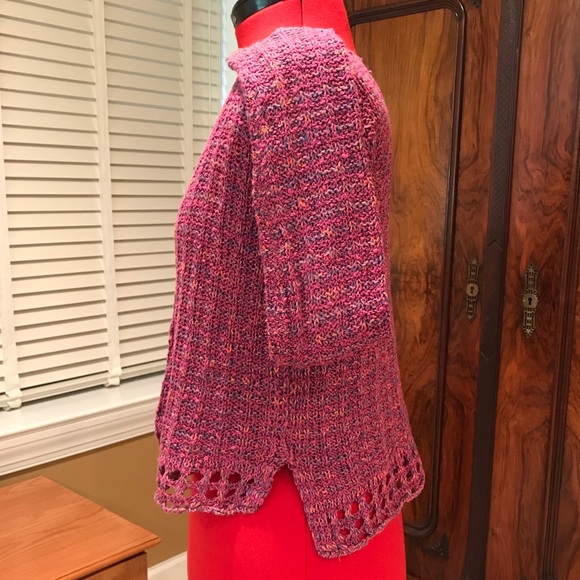 Free People Cotton & Linen Crop Sweater - size S - Picture 3 of 8